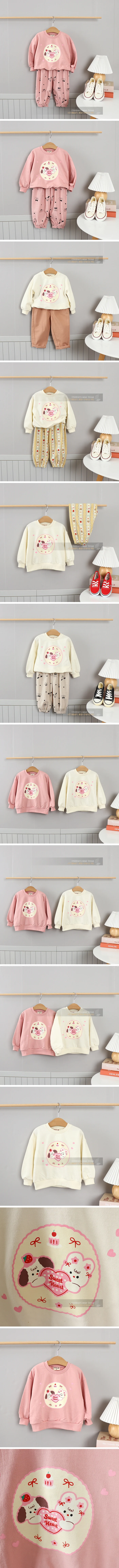 Olive denim - Korean Children Fashion - #todddlerfashion - Sweet Heart Sweatshirt