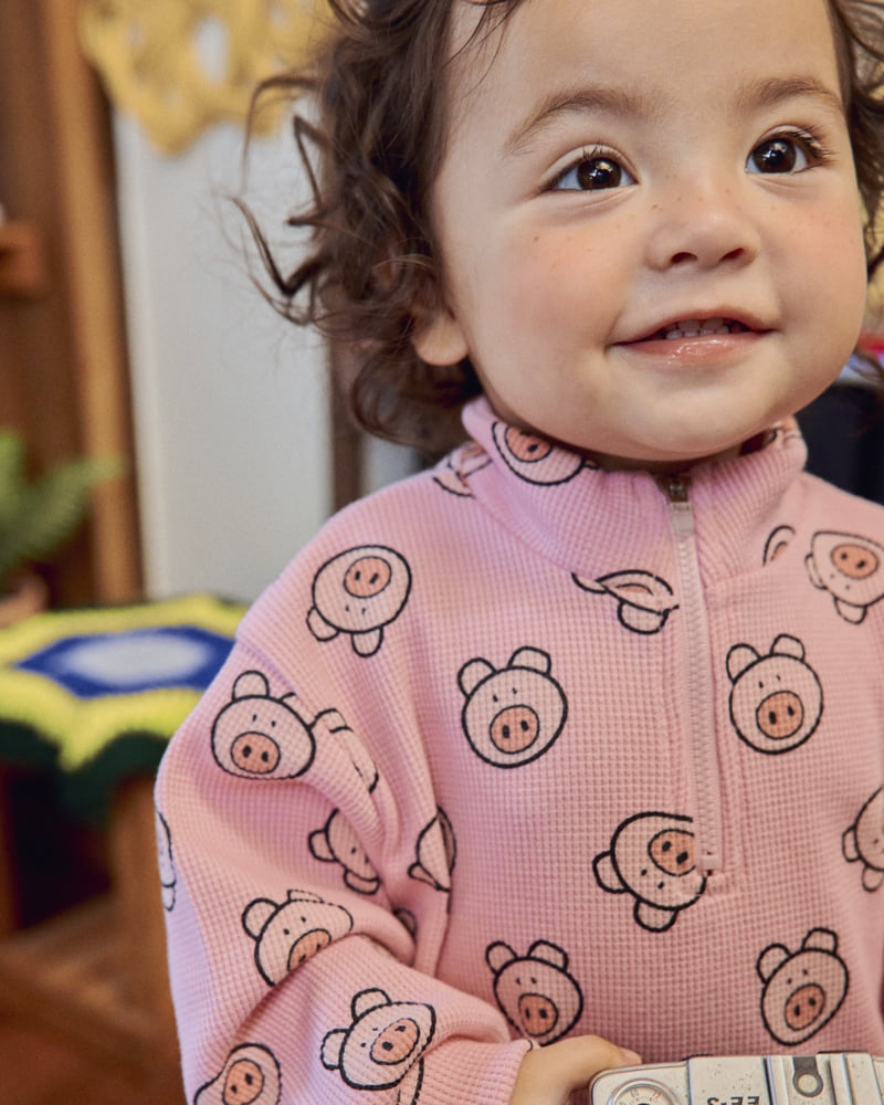 Oott Bebe - Korean Baby Fashion - #babyclothing - Little Palm Waffle Anorak Top & Bottom Set - 11