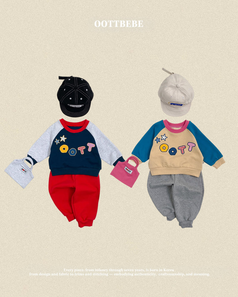 Oott Bebe - Korean Baby Fashion - #babyfashion - Shooting Star Top & Bottom Set