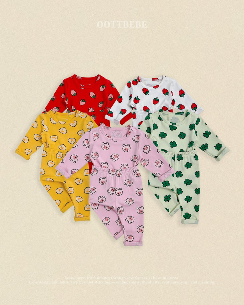 Oott Bebe - Korean Baby Fashion - #babyfever - Little Farm Loungewear