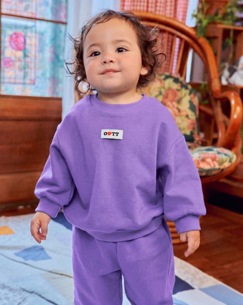 Oott Bebe - Korean Baby Fashion - #babyfever - Loving You Top & Bottom Set - 6