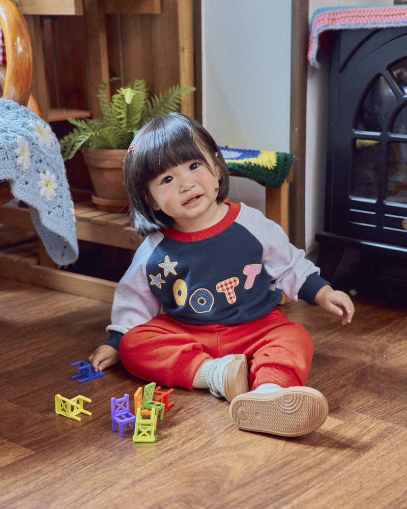 Oott Bebe - Korean Baby Fashion - #babygirlfashion - Shooting Star Top & Bottom Set - 3