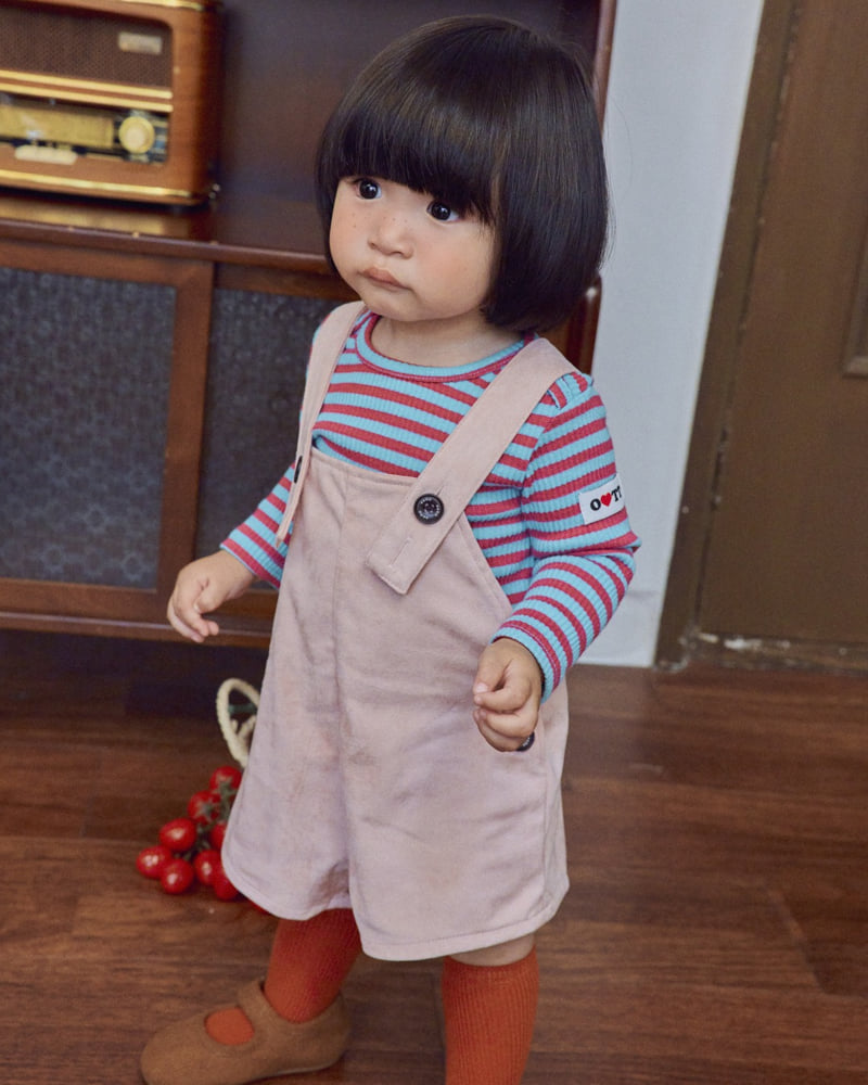 Oott Bebe - Korean Baby Fashion - #babygirlfashion - Brownie Short Overalls - 6