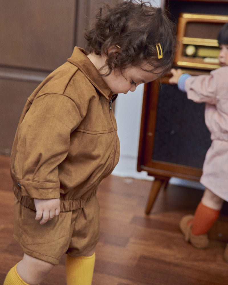 Oott Bebe - Korean Baby Fashion - #babylifestyle - Brownie Suede Jacket - 9
