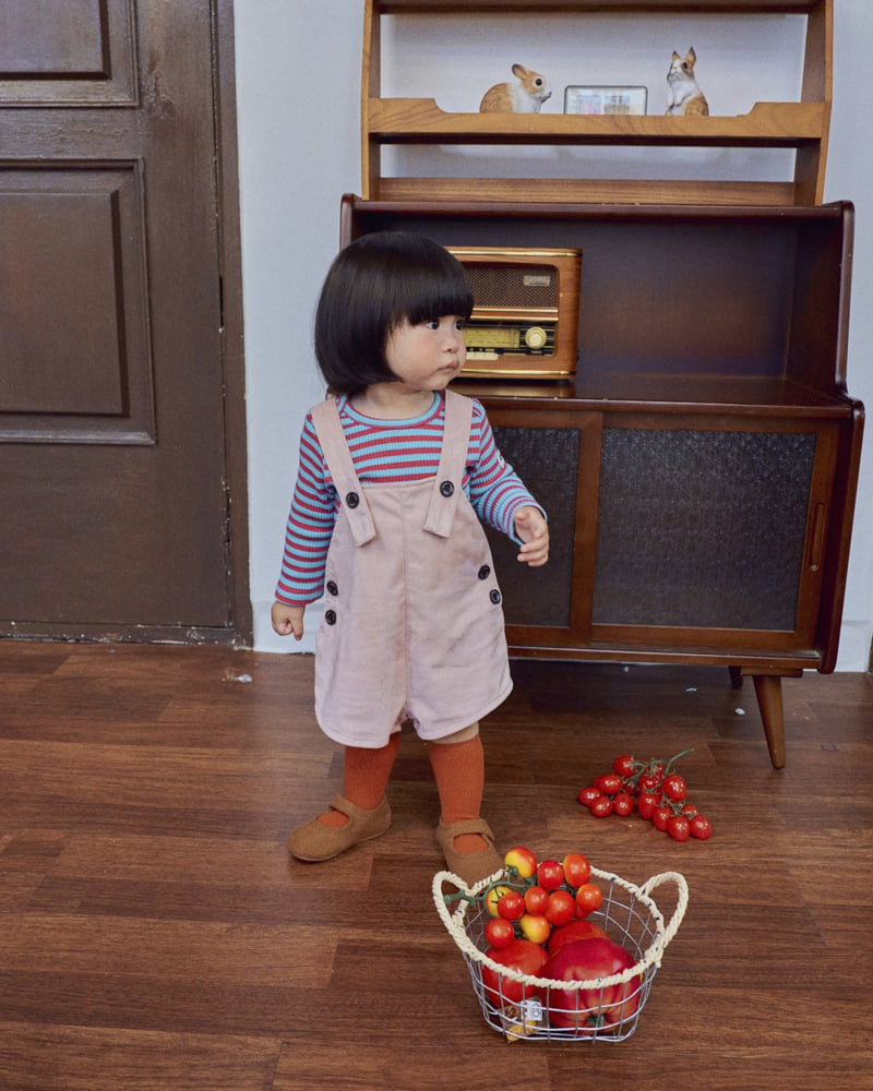 Oott Bebe - Korean Baby Fashion - #babyoninstagram - Brownie Short Overalls - 8
