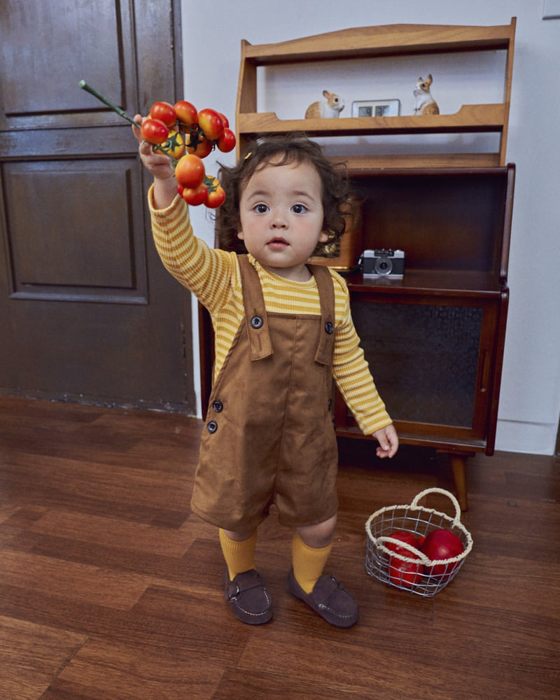 Oott Bebe - Korean Baby Fashion - #babyootd - Brownie Short Overalls - 9