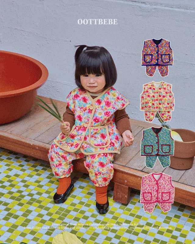 Oott Bebe - Korean Baby Fashion - #babyoutfit - Grandma Kimjang Top & Bottom Set