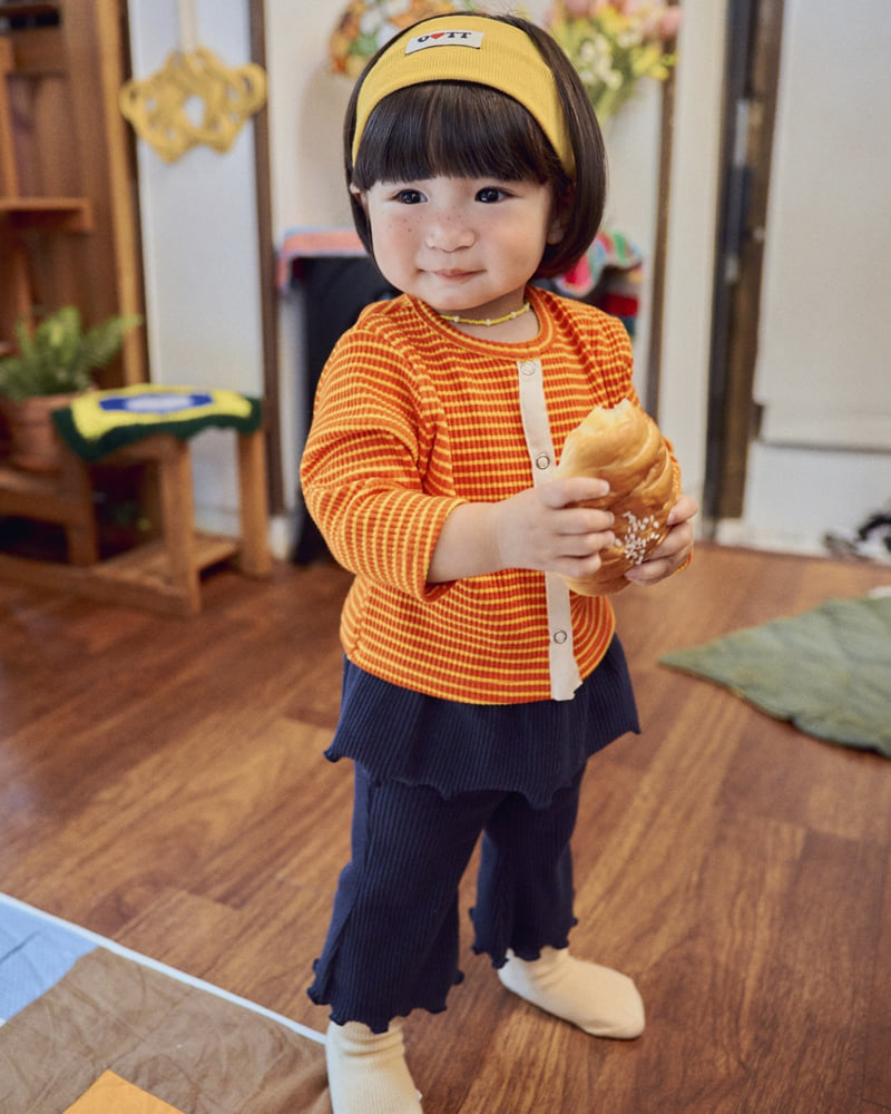 Oott Bebe - Korean Baby Fashion - #babyoutfit - Chocolat Ribbed Cardigan - 9