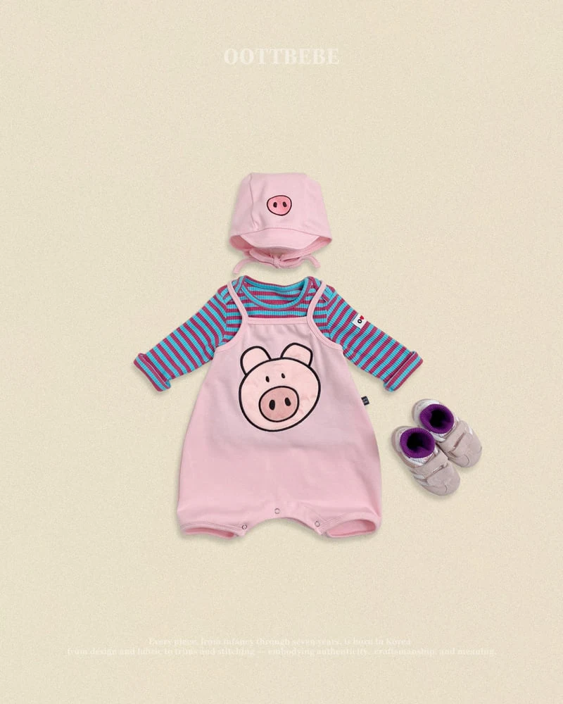 Oott Bebe - Korean Baby Fashion - #babyoutfit - Farm Jumpsuit - 5