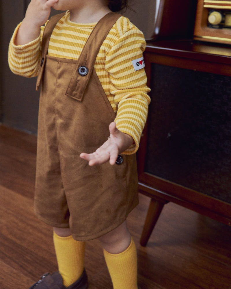 Oott Bebe - Korean Baby Fashion - #babyoutfit - Brownie Short Overalls - 10