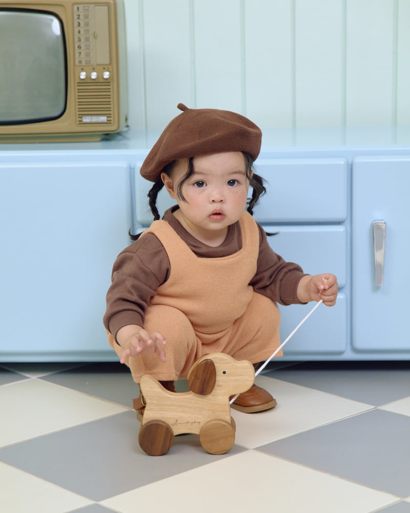 Oott Bebe - Korean Baby Fashion - #babyoutfit - Scone Knit Overalls - 6