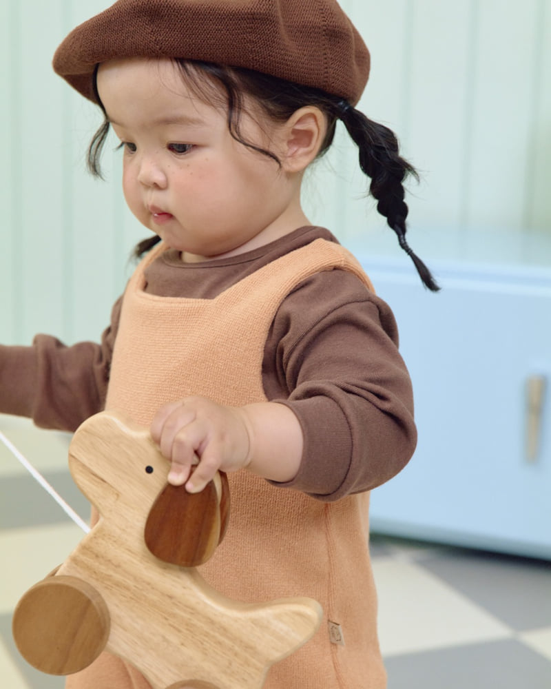 Oott Bebe - Korean Baby Fashion - #babyoutfit - Scone Knit Overalls - 7