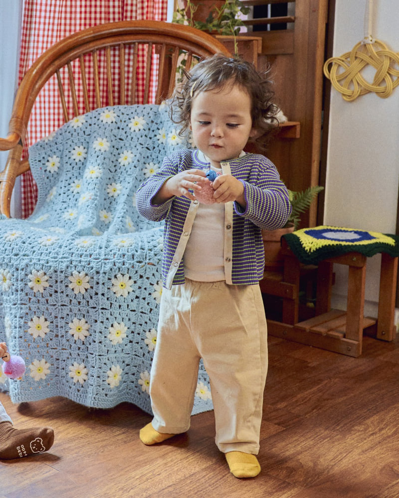 Oott Bebe - Korean Baby Fashion - #babywear - Chocolat Ribbed Cardigan - 11