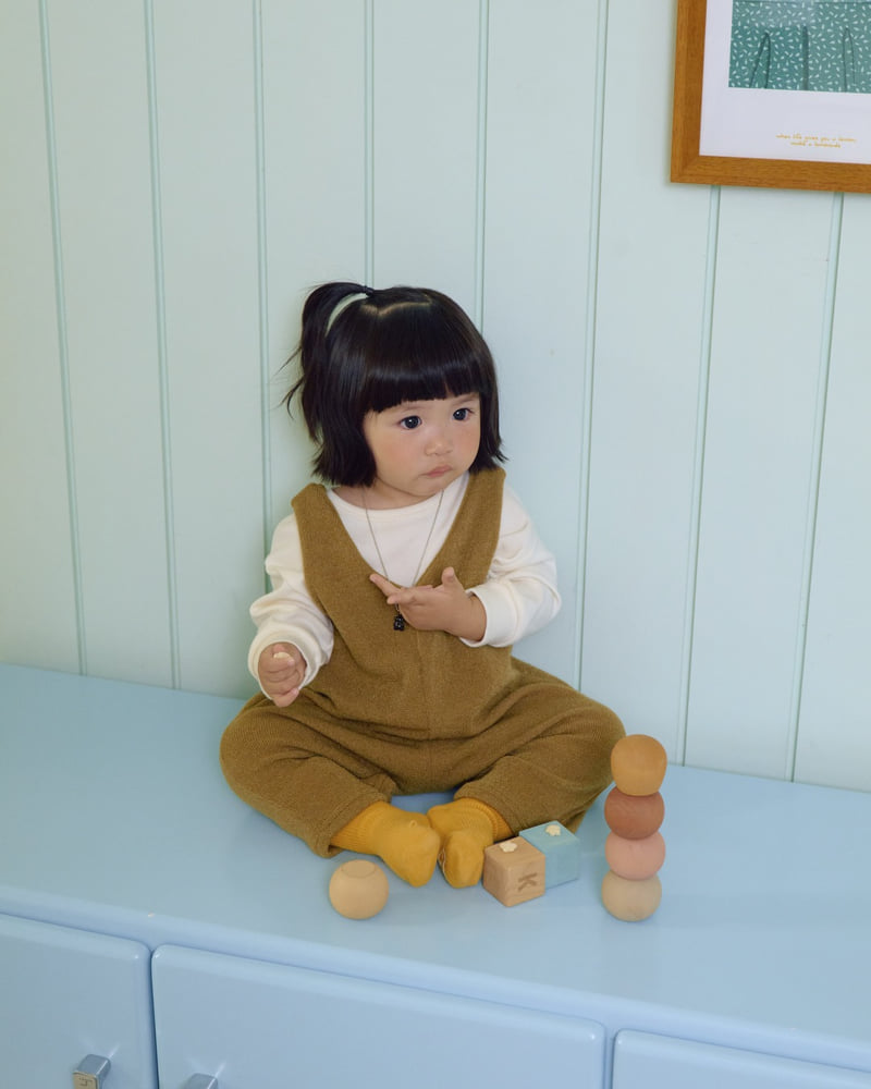 Oott Bebe - Korean Baby Fashion - #babywear - Scone Knit Overalls - 8