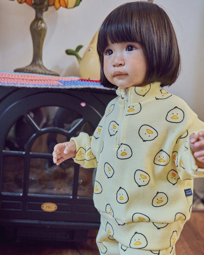 Oott Bebe - Korean Baby Fashion - #babywear - Little Palm Waffle Anorak Top & Bottom Set - 5