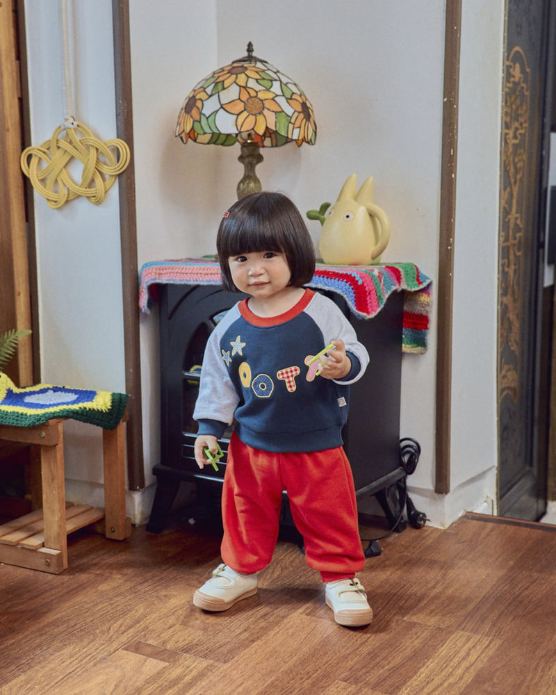 Oott Bebe - Korean Baby Fashion - #onlinebabyshop - Shooting Star Top & Bottom Set - 11