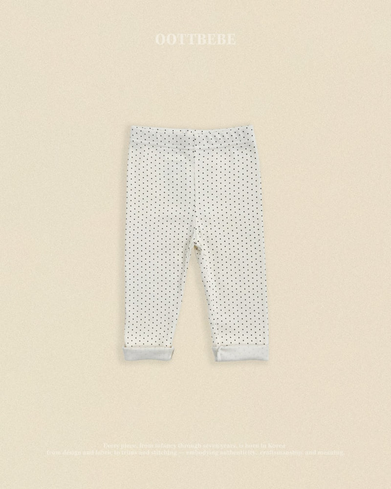 Oott Bebe - Korean Baby Fashion - #onlinebabyshop - Dot Leggings 1+1 - 5