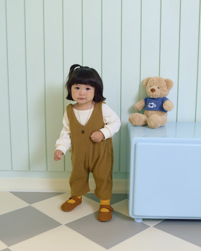 Oott Bebe - Korean Baby Fashion - #onlinebabyshop - Scone Knit Overalls - 10