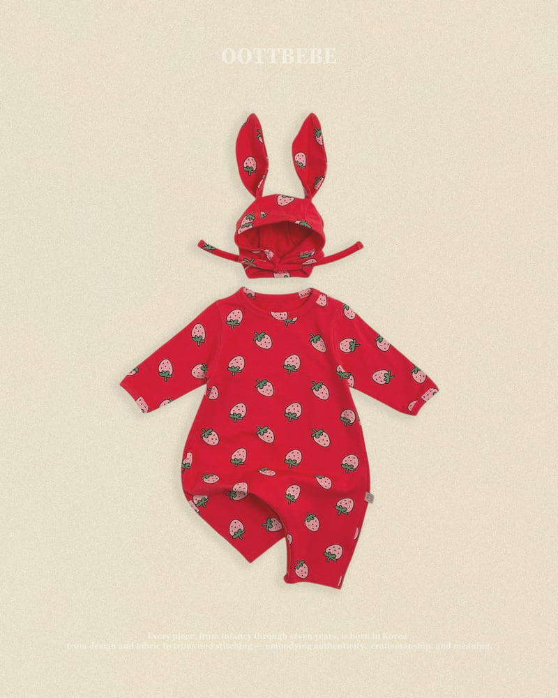 Oott Bebe - Korean Baby Fashion - #smilingbaby - Little Farm Bodysuit + Bonnet Set - 7