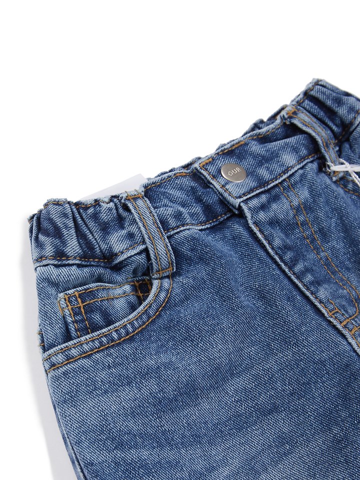 Our - Korean Children Fashion - #kidzfashiontrend - Fall Wide Denim Pants - 4