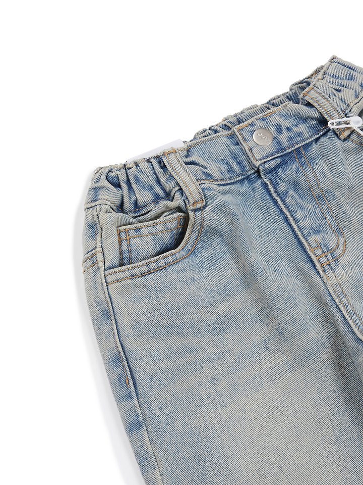 Our - Korean Children Fashion - #kidzfashiontrend - Aka Wide Denim Pants - 4