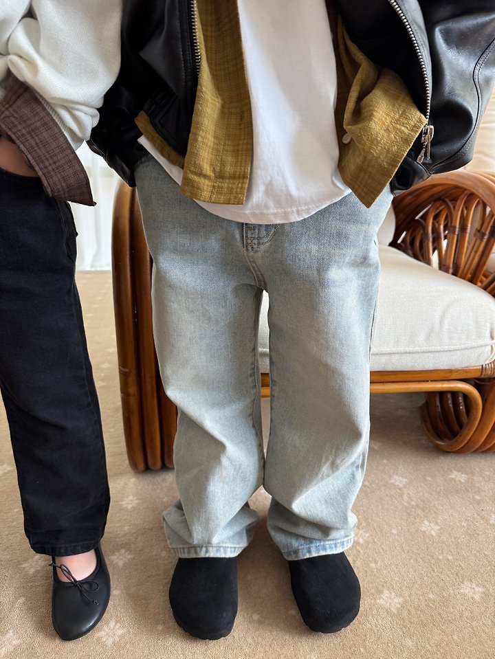 Our - Korean Children Fashion - #childofig - Aka Wide Denim Pants - 10