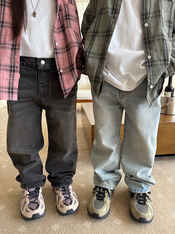 Our - Korean Children Fashion - #childofig - Aka Wide Denim Pants - 9