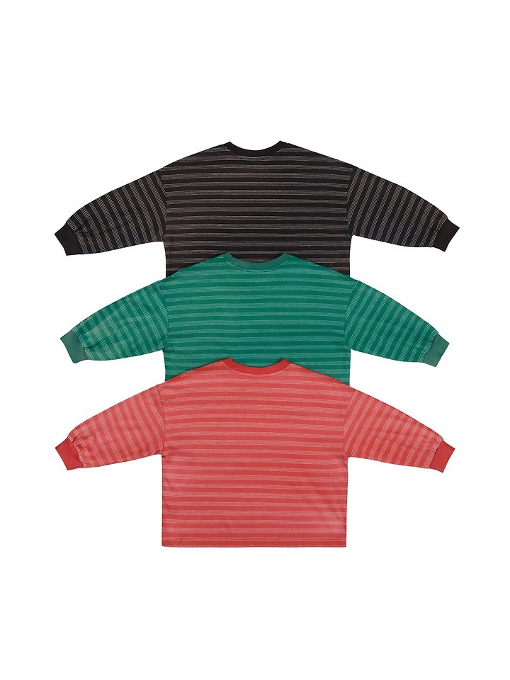 Our - Korean Children Fashion - #childrensboutique - Faded Striped Tee - 7