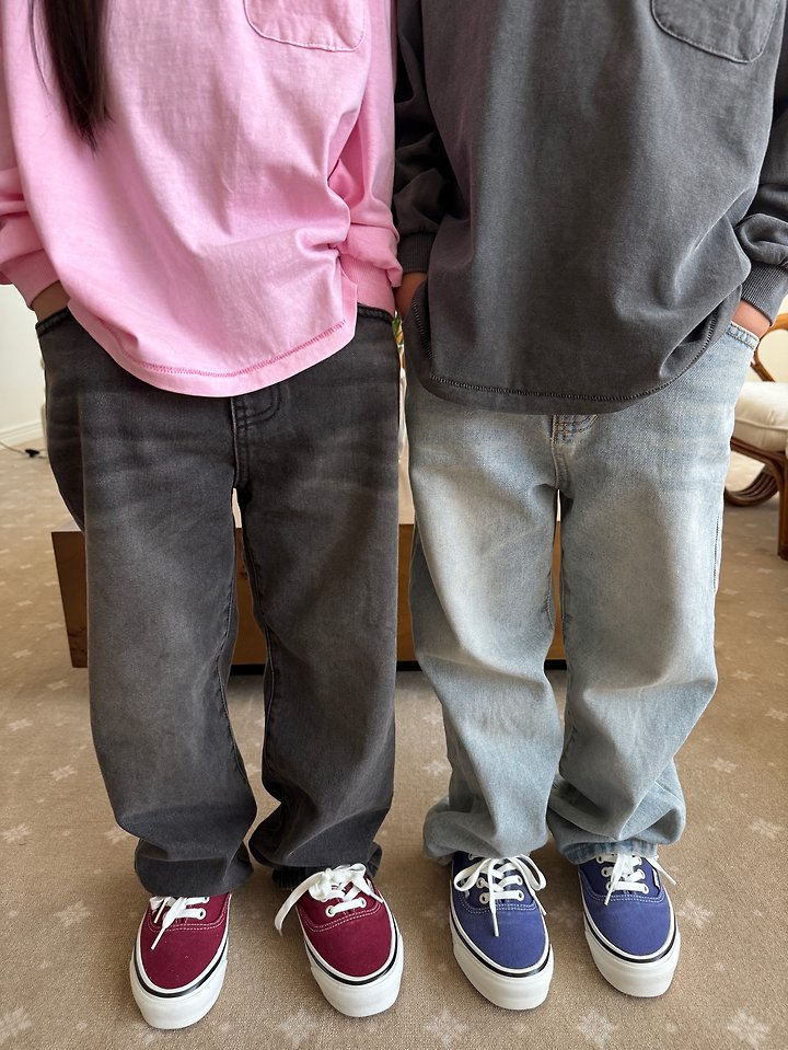 Our - Korean Children Fashion - #designkidswear - Aka Wide Denim Pants - 12
