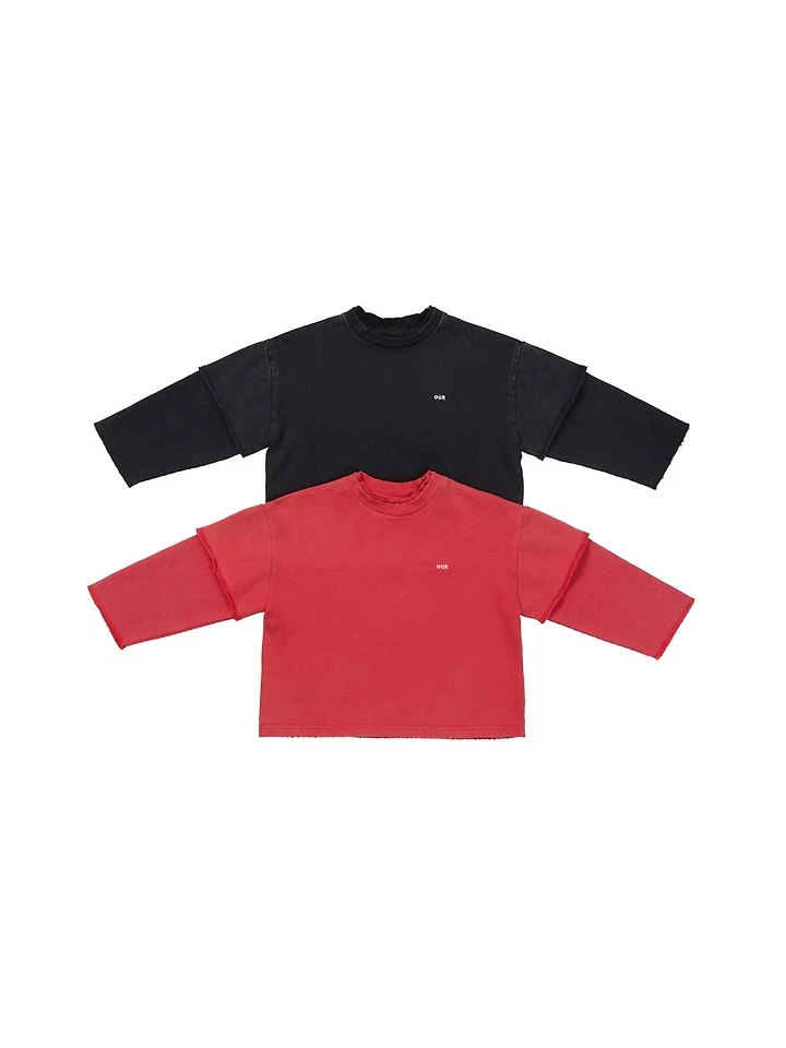 Our - Korean Children Fashion - #discoveringself - Waffle Layered Tee