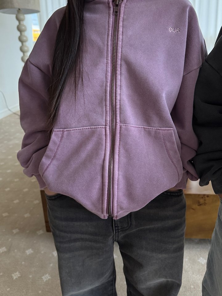 Our - Korean Children Fashion - #discoveringself - Work Pigment Hooded Zip-up - 10
