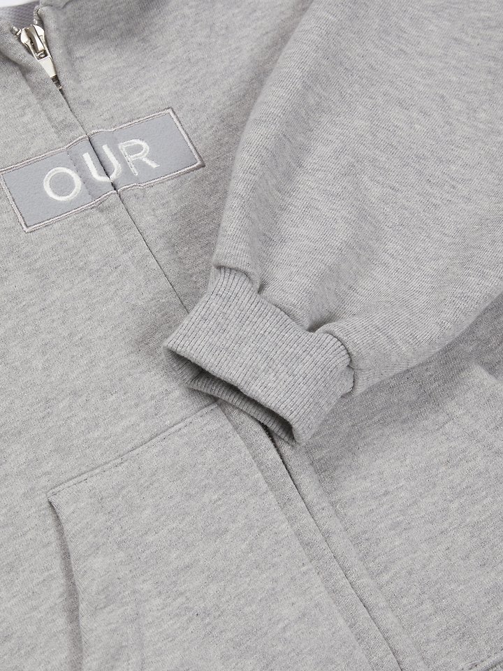 Our - Korean Children Fashion - #fashionkids - Wappen Hooded Zip-up - 6