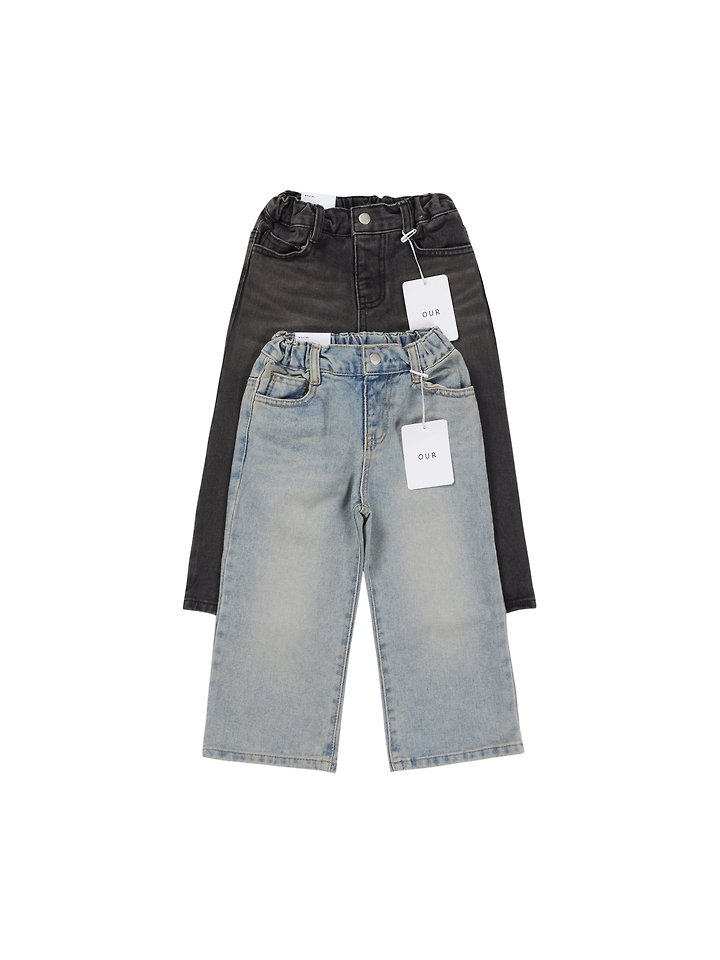 Our - Korean Children Fashion - #kidsshorts - Aka Wide Denim Pants