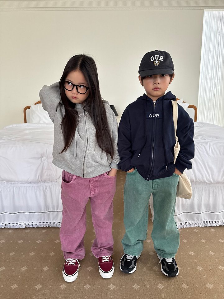 Our - Korean Children Fashion - #kidsstore - Wappen Hooded Zip-up - 8