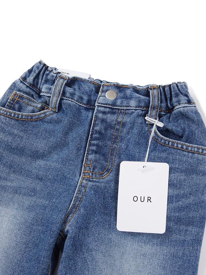 Our - Korean Children Fashion - #kidzfashiontrend - Fall Wide Denim Pants - 3