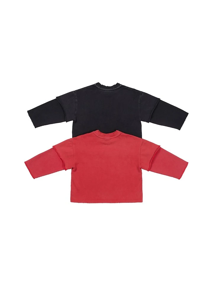 Our - Korean Children Fashion - #magicofchildhood - Waffle Layered Tee - 8