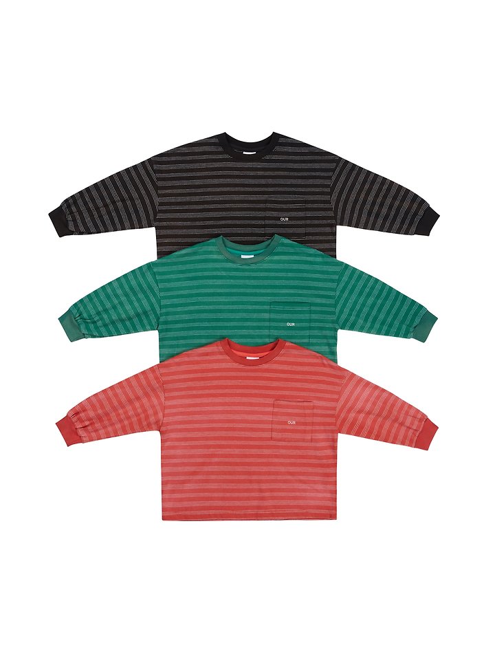 Our - Korean Children Fashion - #minifashionista - Faded Striped Tee