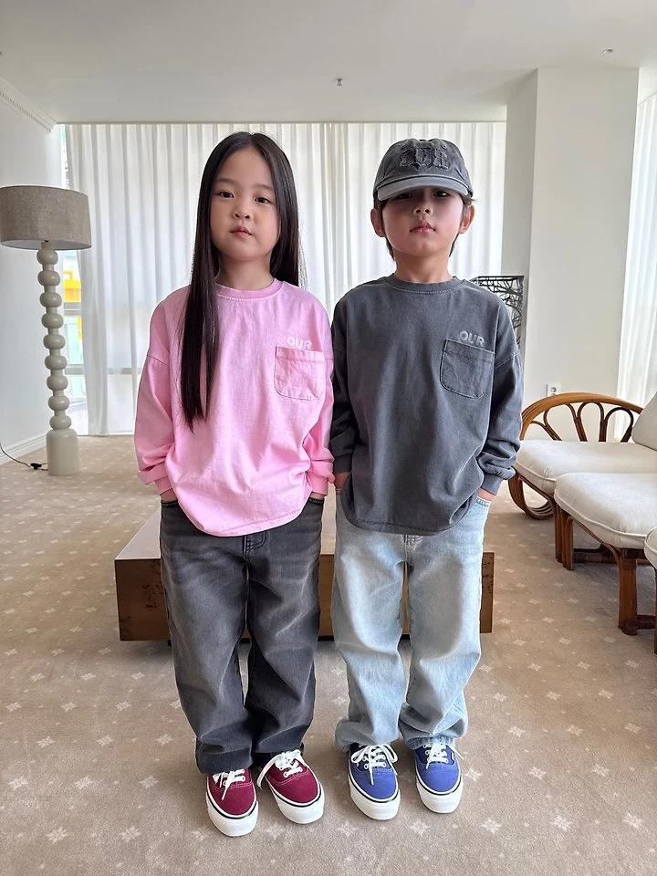 Our - Korean Children Fashion - #prettylittlegirls - Pigment-dyed Logo Pocket Tee - 11
