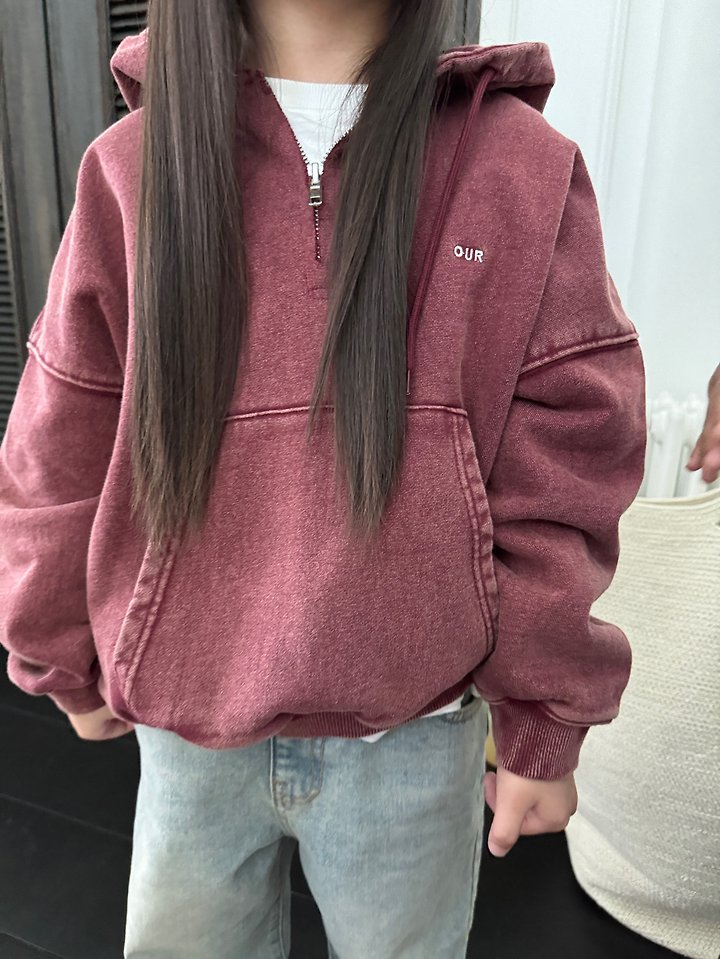 Our - Korean Children Fashion - #prettylittlegirls - Stone Half Hooded Zip-up - 11