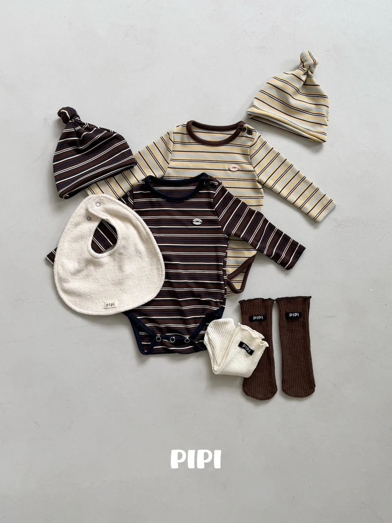 Pipi - Korean Baby Fashion - #babyboutique - Striped Romper Set - 4