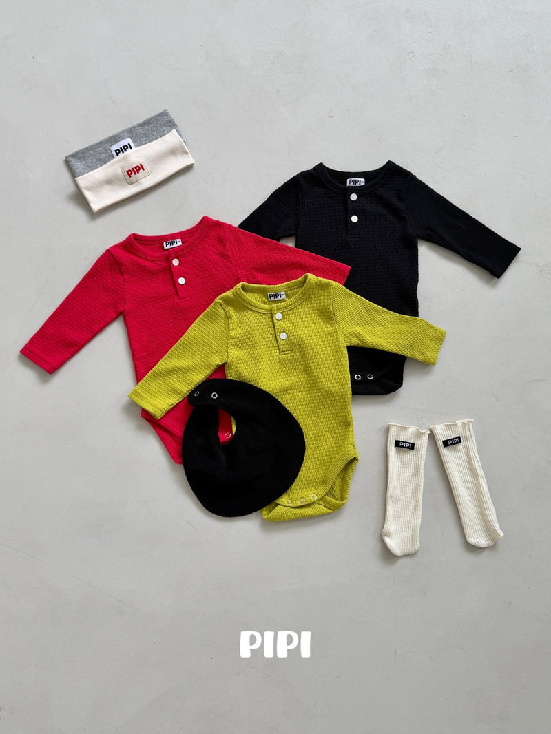 Pipi - Korean Baby Fashion - #babyfever - Button Romper