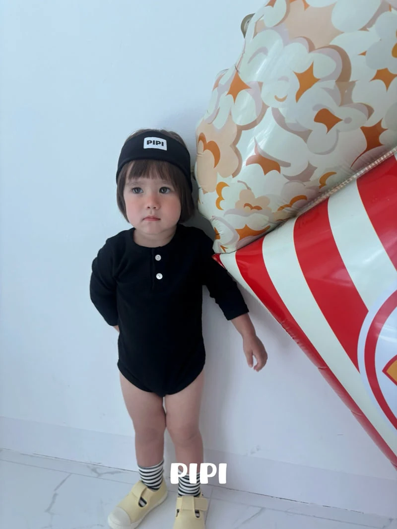Pipi - Korean Baby Fashion - #babyootd - Button Romper - 5