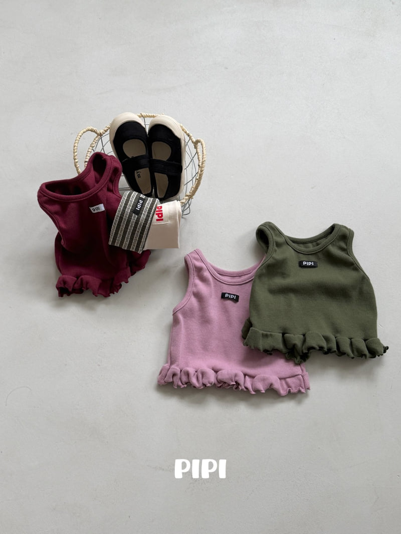 Pipi - Korean Children Fashion - #kidzfashiontrend - Color Frill Sleeveless - 4
