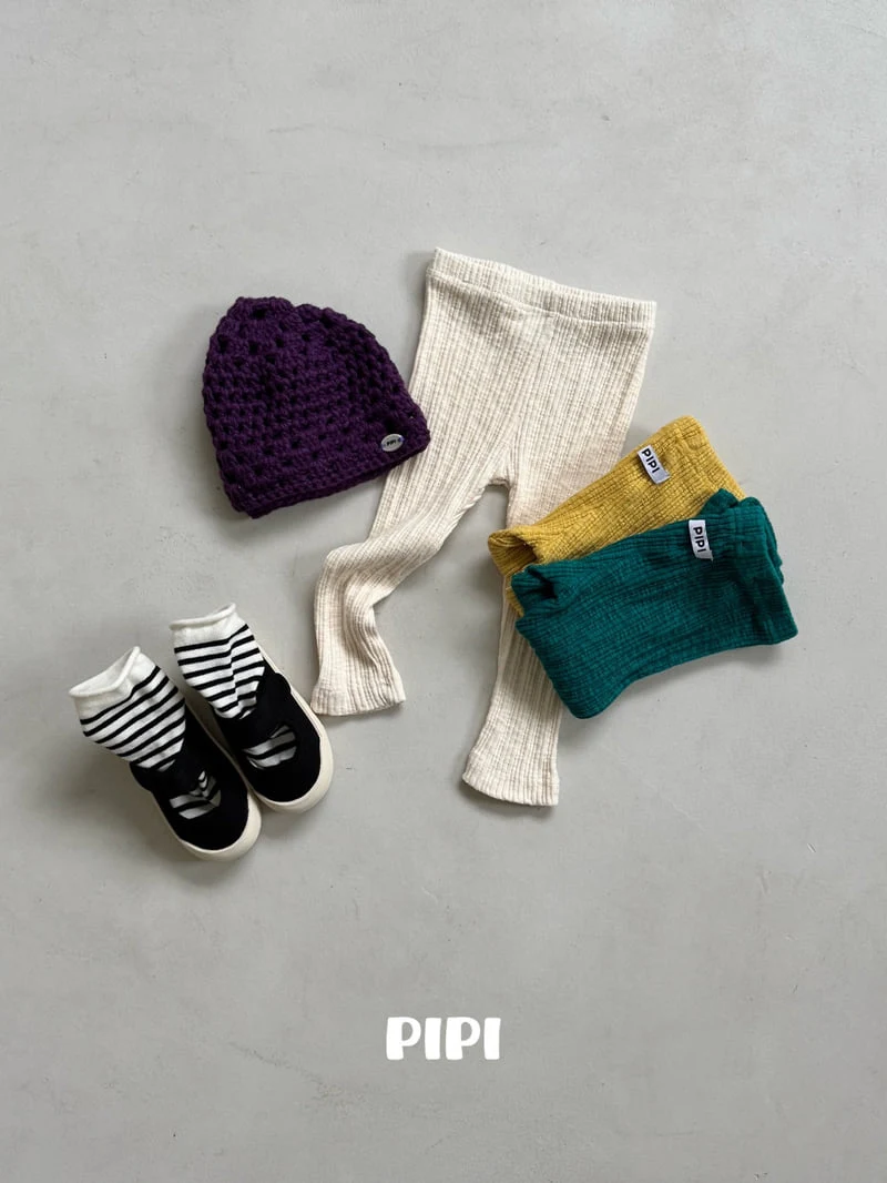 Pipi - Korean Children Fashion - #kidzfashiontrend - Color Ribbed Leggings - 4