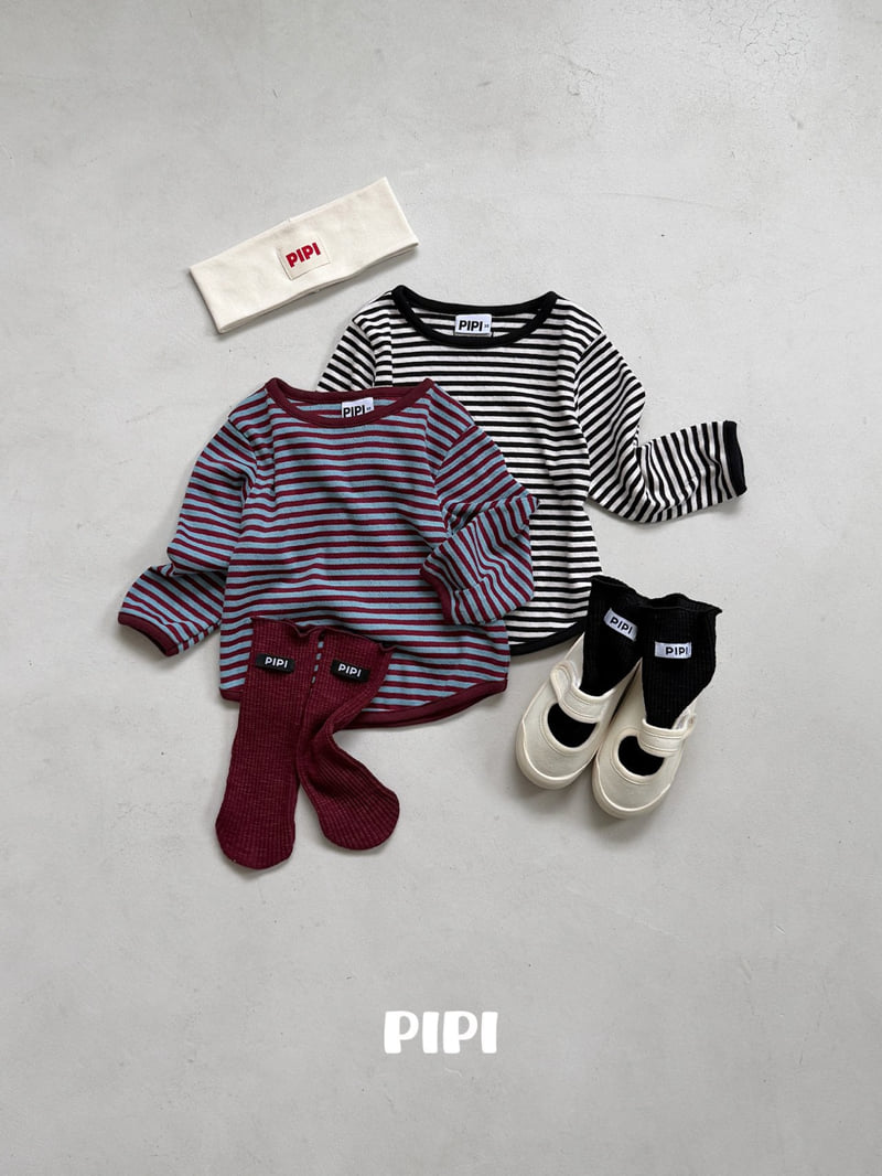 Pipi - Korean Children Fashion - #childofig - Striped Binding Tee - 3