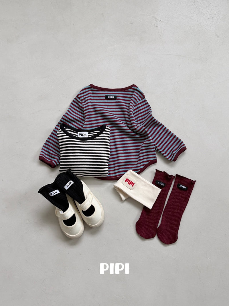Pipi - Korean Children Fashion - #childofig - Striped Binding Tee - 4