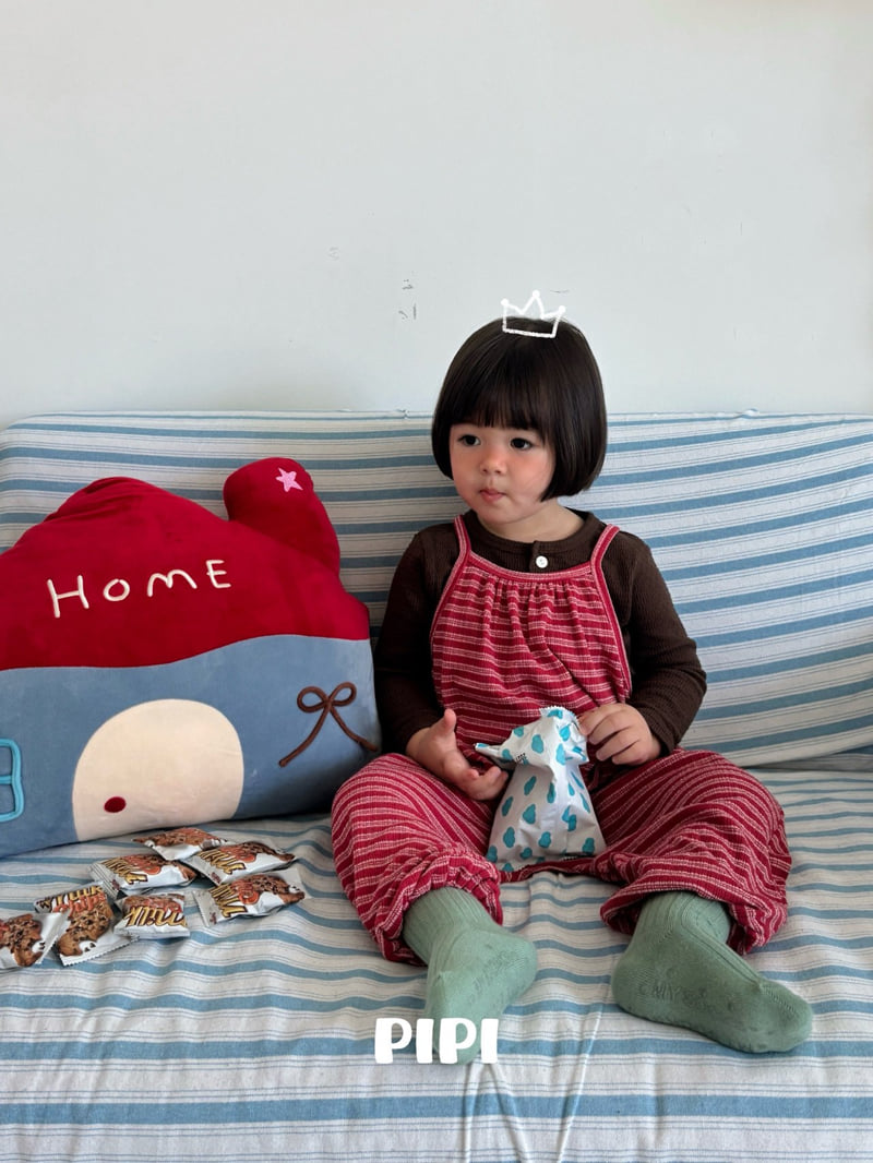 Pipi - Korean Children Fashion - #designkidswear - Kitsch Button Tee - 7