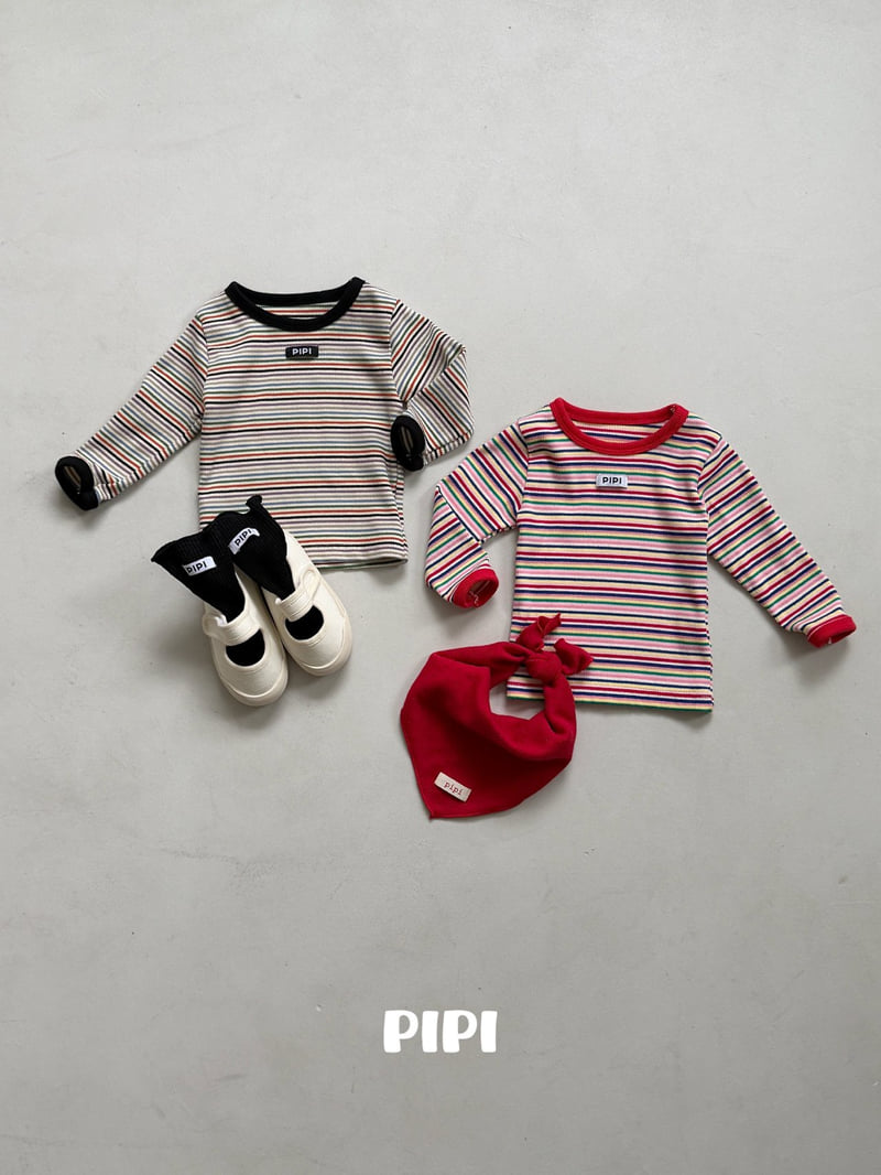 Pipi - Korean Children Fashion - #discoveringself - Rainbow Binding Tee
