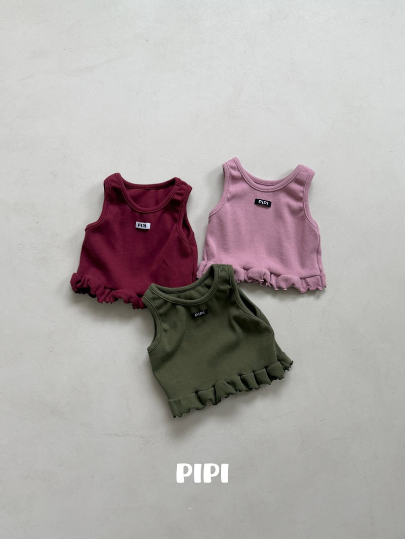 Pipi - Korean Children Fashion - #kidsshorts - Color Frill Sleeveless