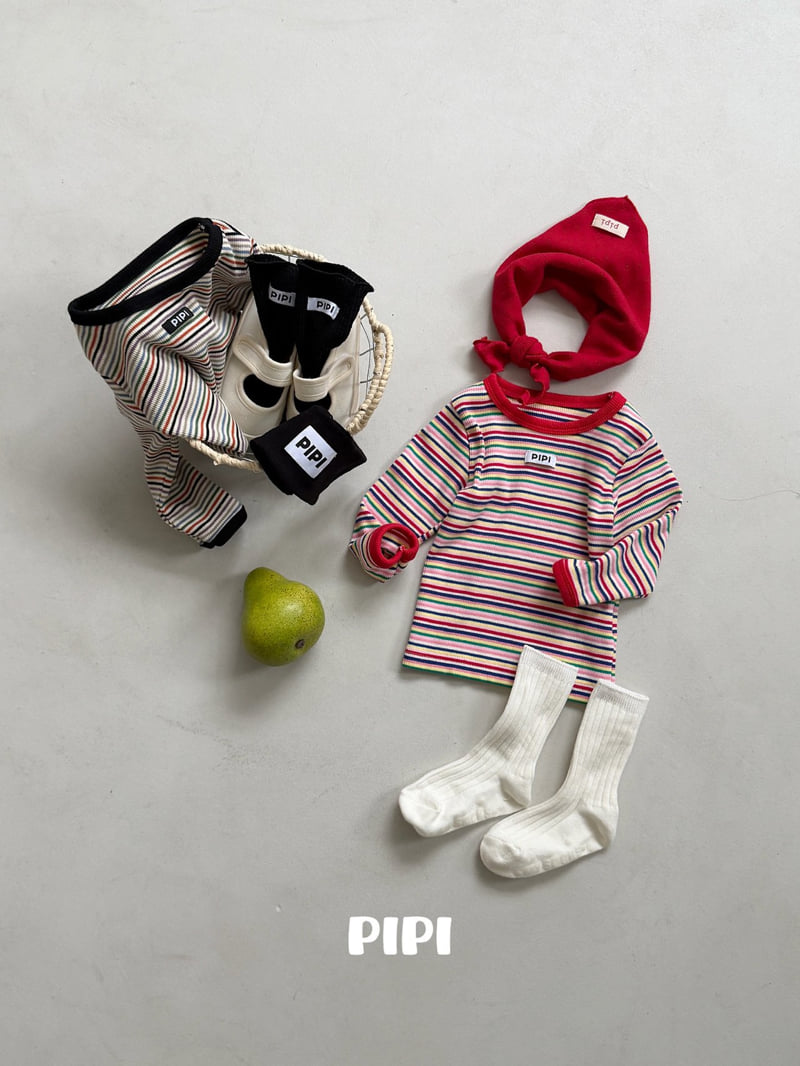 Pipi - Korean Children Fashion - #kidsshorts - Rainbow Binding Tee - 4
